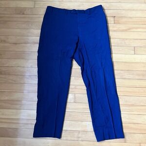 Canali 1934 Mens 6 R Blue Dress Trousers Straight Leg Italian Wool Pants 35x30